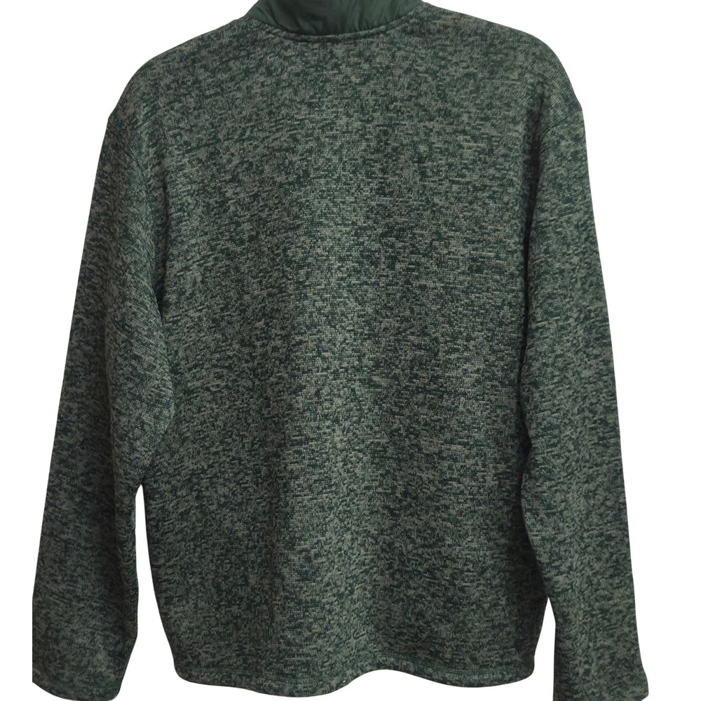Eddie Bauer Sweater Fleece Mens XXL Green Marled 1/4 Zip Pullover NEW with tags - Picture 9 of 10